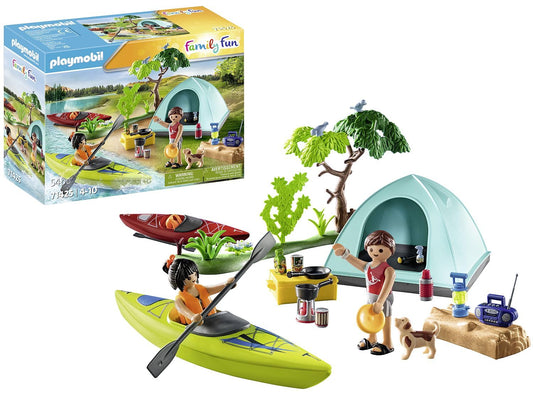 PLAYMOBIL Family Fun 71425 Camping, exciting nature adventure at the campsite & Family Fun 71426 Mountainbike Tour, fun bike excursion.