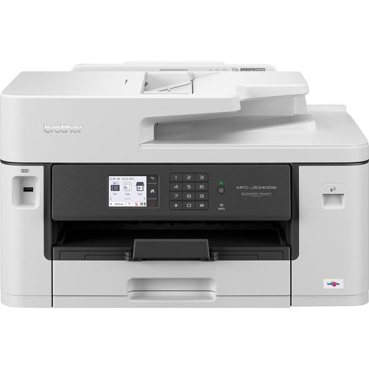 Brother MFC-J5340DWE EcoPro 4-in-1 Color Inkjet Multifunction Printer (250-sheet paper tray, printer, scanner, copier, fax), light gray