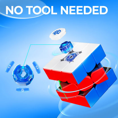 GAN 356RS Classic 3x3 Speed Cube, original with IPG & GES+, stickerless Magic Cube, GAN Cube classic products - ideal puzzle game for adults and children.
