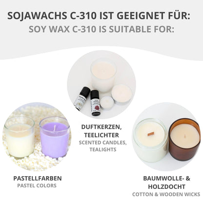 Soy wax for candles 20kg Pastilles NatureWax® C-310 Candle Making Natural Wax