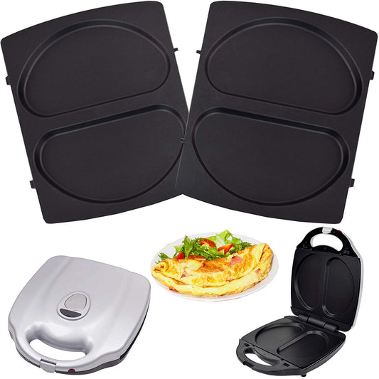 1 set of omelette plates suitable for Syntrox Chef Maker ZN-2000W and Efbe Schott Magic Nut ZN 800 XXL.