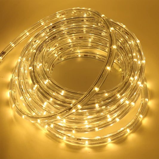 Wisada LED light tube outdoor 100M, 36 LEDs/m LED tube 220V LED indoor fluorescent tube, outdoor yellow LED lights waterproof light tube for patio living room Christmas party decoration