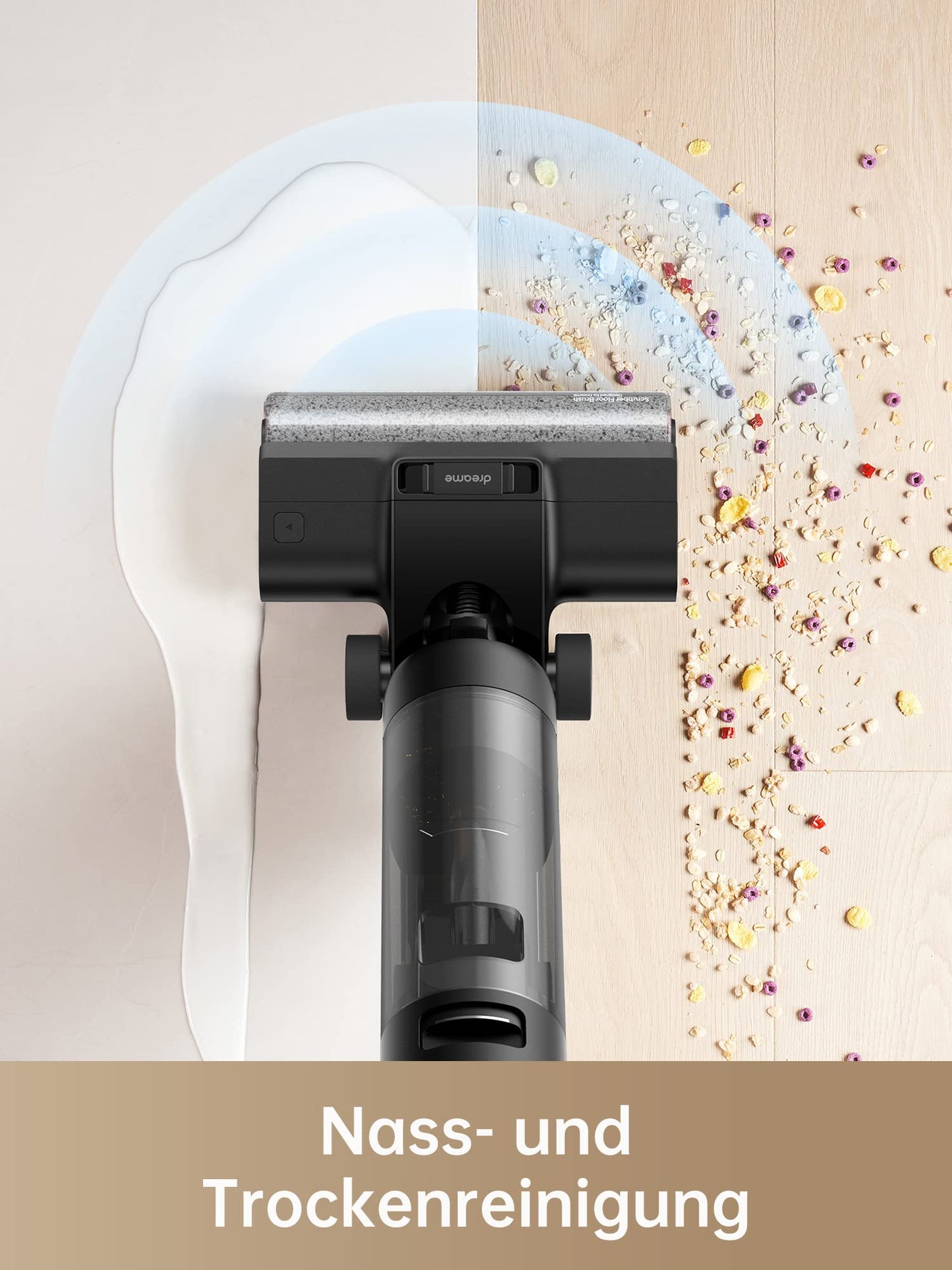 Dreame H12 Pro cordless wet and dry vacuum cleaner with edge cleaning brush, self-cleaning function, dirt detection, LED display, runtime up to 35min, 900mL water tank for hard floors, pet hair, HHR25A, Black.