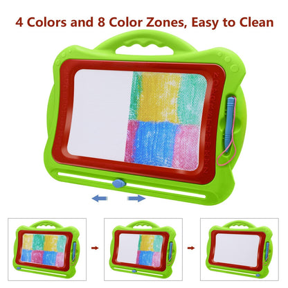 Magic chalkboard for kids, large, magnetic, creative toy for girls and boys, 3 years, graffiti, magnetic, multicolor, wipeable, learning gift for toddlers.