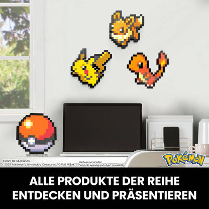 MEGA Pokémon action figure building toy, Pokéball with 381 pieces, approximately 15 cm tall, for collectors, JGG71.