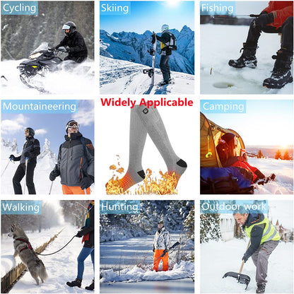 BARCHI HEAT Heated Socks for men & women, rechargeable electric heated socks, winter foot warmers, suitable for skiing, cycling, fishing, hunting, etc.