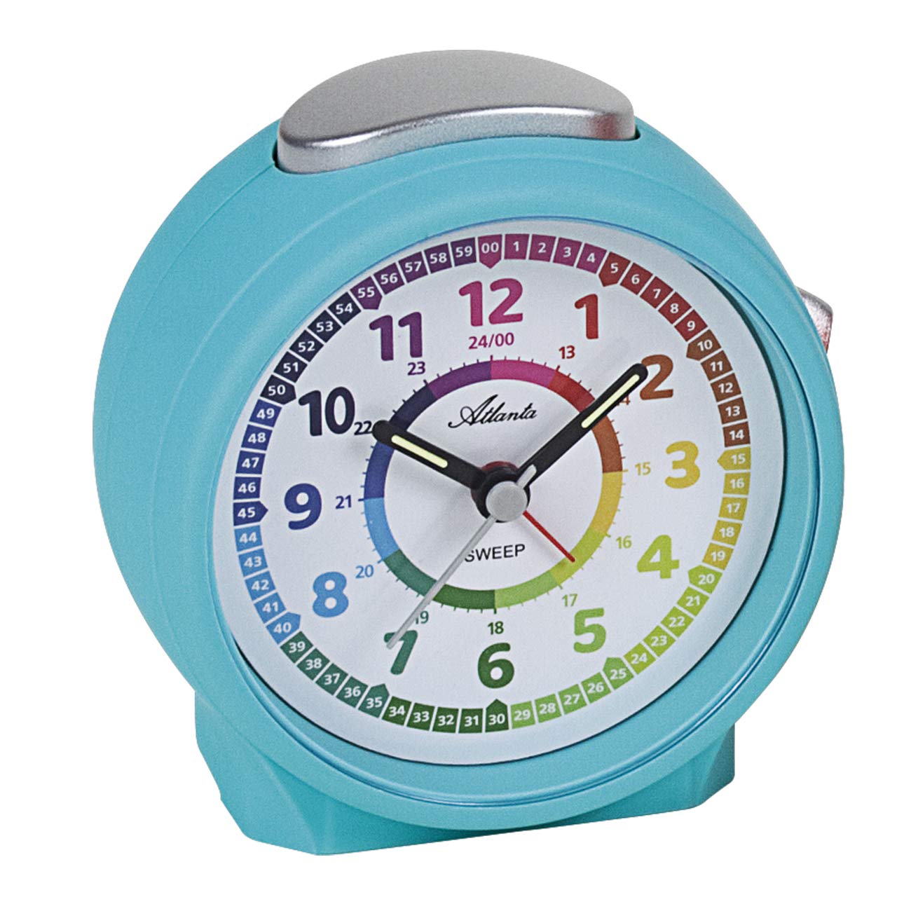 Atlanta children's alarm clock boys without ticking analog blue - 1999-5