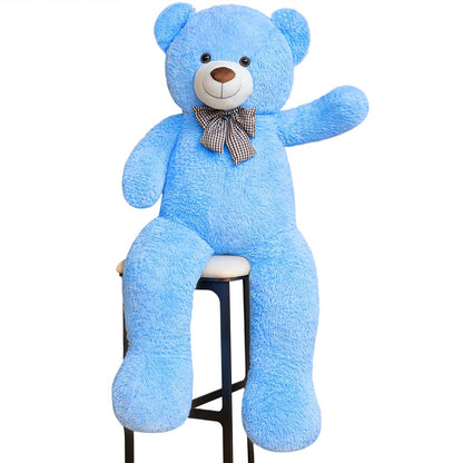 SNOWOLF Giant XXXL Teddy Bear 145cm Giant Soft Toy Large Stuffed Animal Plush Toy Plush Bear Cuddly Bear Teddy Bear Gift (1.4m, Blue)