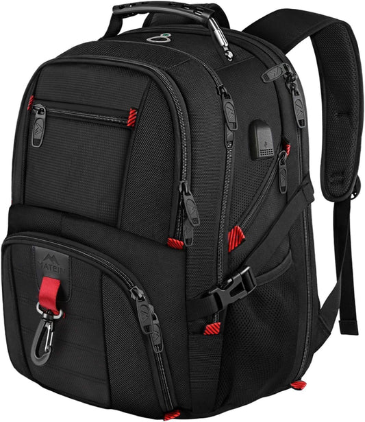 MATEIN Large Laptop Backpack Men 50L, 17.3 Inch Work Waterproof Backpack Laptop Bag Travel Backpack, School Backpack Teenage Boys Anti Theft Business Black