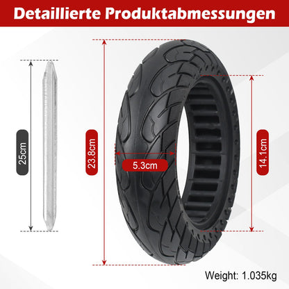 MaxEarn 2 pieces 10 x 2.5 solid rubber tires 60/70-6.5, E-scooter solid tires 10 inches, electric scooter replacement tires accessory for Segway Ninebot Max G30/Max G30D/Max G30 D2.