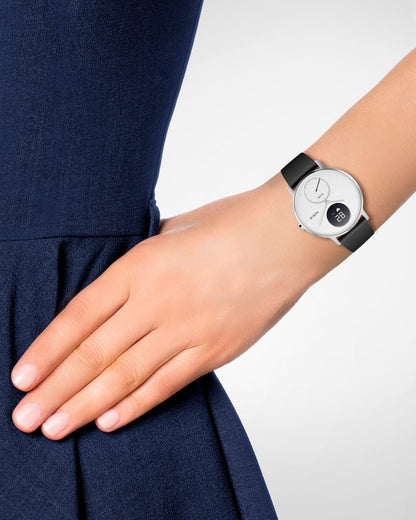 Withings Steel HR - Hybrid Smartwatch - Activity tracker with Connected GPS, heart rate monitoring, sleep tracking, smartphone notifications, waterproof and a battery life of 25 days.