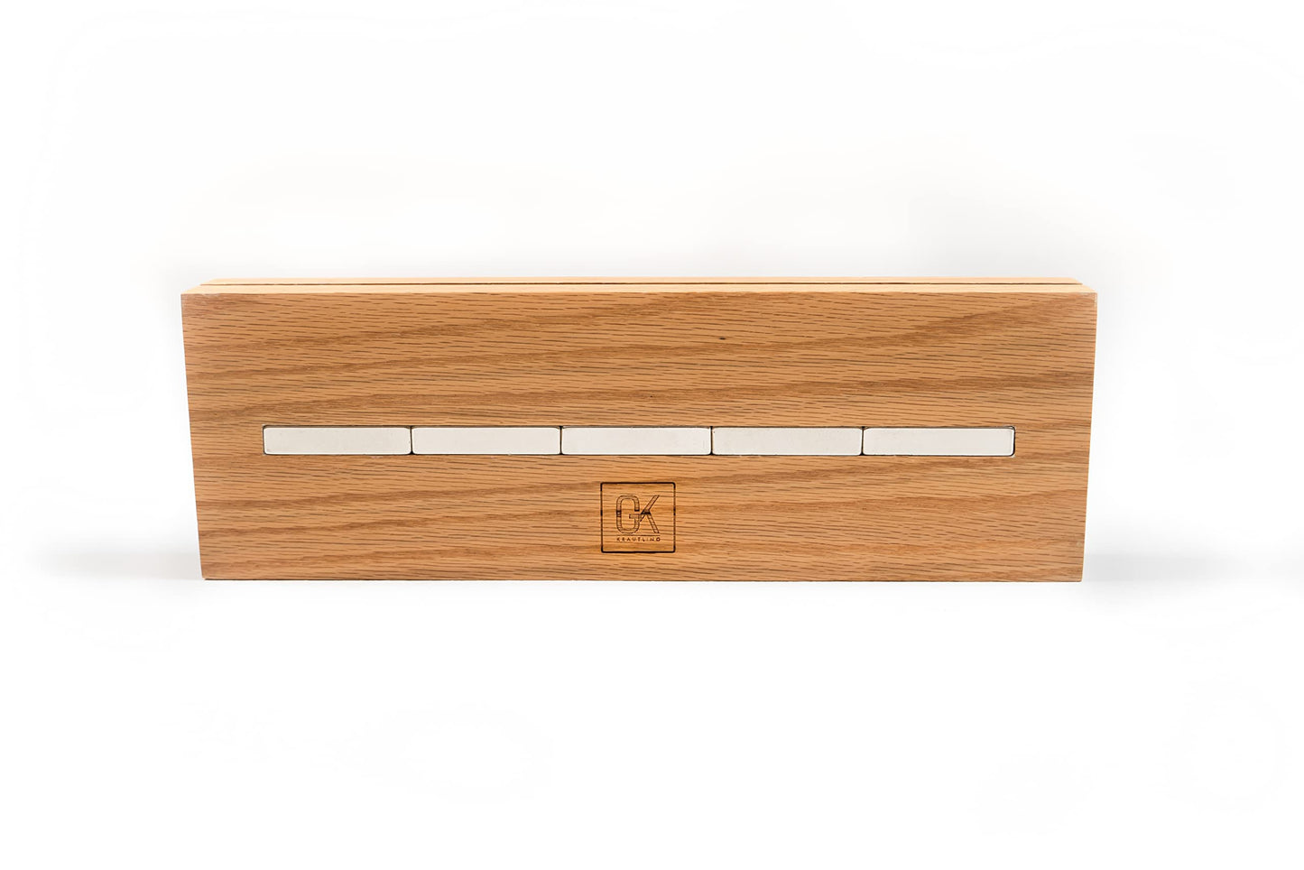 GK KRAUTLING | Magnetic wood key holder | Oak | Key organizer | Key board | Key rack with shelf | Magnetic key storage holder
