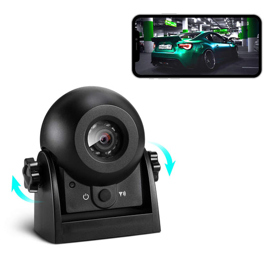 Uzone wireless WiFi rearview camera, magnetic, super night vision/IP68 waterproof. Compatible with Android and iOS for cars, trucks, and trailers.