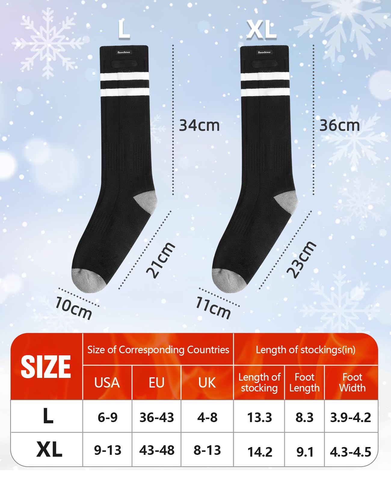 6000mAh Heated Socks, 2024 Latest Heated Socks for Women Men, 4 Heating Levels Rechargeable Electric Heated Socks, Heated Socks with Battery for Skiing, Outdoor, Camping, Fishing, Hiking