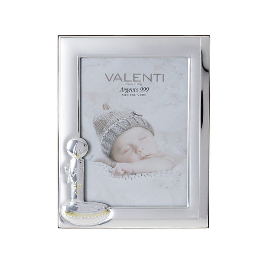 Valenti&Co silver picture frame, 13 x 18 cm, perfect as a gift for a child's christening.