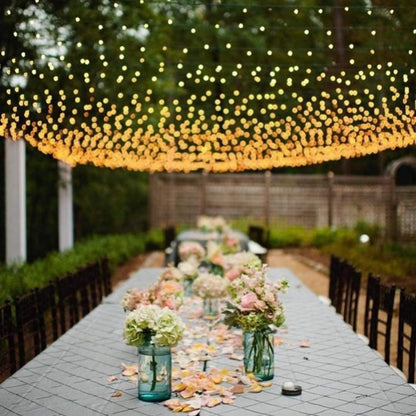 Gresonic 320 LED 1.8m*2.5m light net light curtain light chain warm white decoration light indoor and outdoor Christmas wedding with plug (320LED, constant light)
