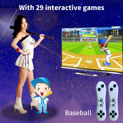 Game console for kids and adults, HD video game system with 100+ games, 17 camera AR games, 2 game controllers, TV PC toy gift for boys and girls ages 3 and up