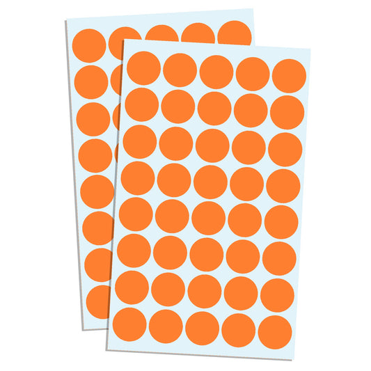 8000 pieces, 20mm adhesive dots stickers labels marking points self-adhesive - Orange