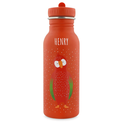 Miracle wish personalized water bottle for children, bottle personalized, baby bottle, kids bottle, Trixie water bottles with custom name (parrot, 500ml)