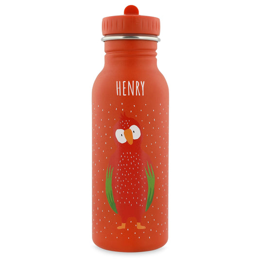 Miracle wish personalized water bottle for children, bottle personalized, baby bottle, kids bottle, Trixie water bottles with custom name (parrot, 500ml)