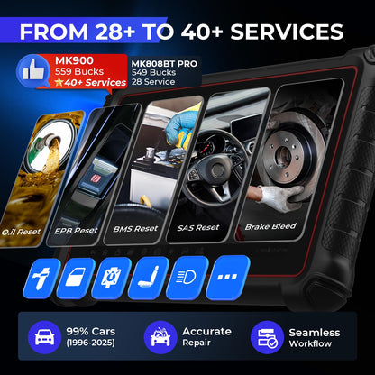 Autel MaxiPRO MP808S OBD2 Diagnostic Scanner, 2 Year Update Auto Diagnostic Scan Tool, Bi-directional Control, Online ECU Coding, 30+ Services, All System Diagnostics, Active Test, Upgraded from MK808S.