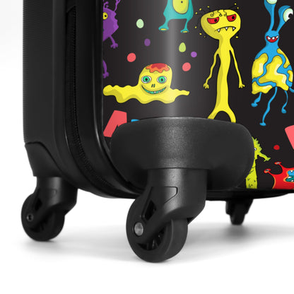 NoBoringSuitcases.com® Kids Suitcases Boys Rolling Travel Bag Cabin Bag Gifts - Monsters - Colors - Space - Boys Suitcases Medium, 67x43x25cm