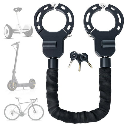 COICER E Scooter lock, handcuff lock with key, lock for E scooter, bike lock ebike high security, 35.43inch bike lock, accessories for electric bikes and electric scooters - 1.9KG