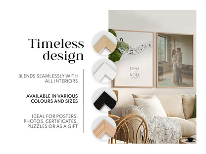 Artower picture frame for 30x40 cm | Natural oak wood | With shatterproof acrylic glass | Large photo frame | Oak Wood Picture Frame | Picture Frame Set