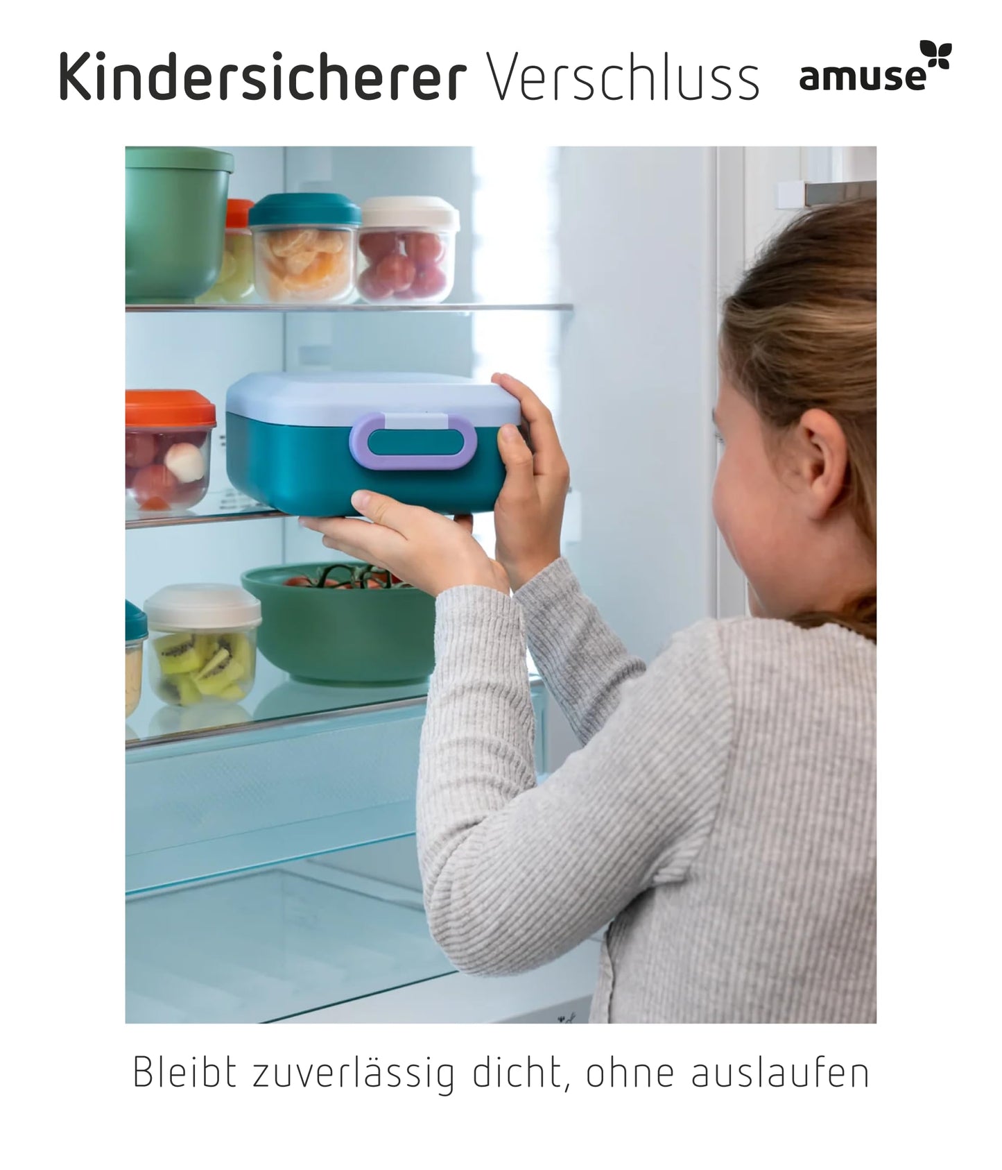 Amuse Rikko lunchbox set for kids with compartments. Bento box includes 2 snack boxes with compartments. Colorful lunchbox ideal for sandwiches, snacks, and meals on the go. Perfect for school lunches and picnics.