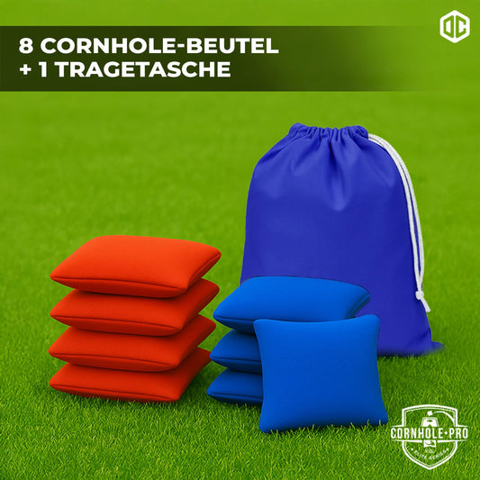 Official Cornhole Bags | 4 Blue and 4 Red Bags | Official Sizes | Premium Quality | 100% Cotton | Waterproof | American Game | Outdoor Fun | Friends & Family | OriginalCup®