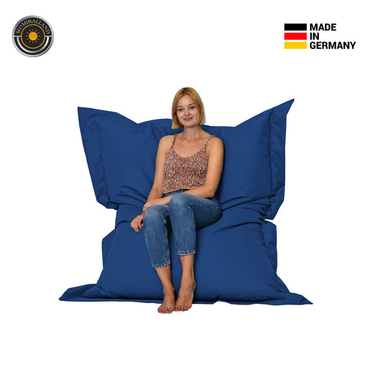 Momiralland Rectangular Bean Bag Chair - Indoor & Outdoor - 2 in 1 Function - for Relaxation - Giant Seat Cushion for Kids and Adults - EPS Bead Filling (Kiwi, Indoor & Outdoor 120 x 140 cm)
