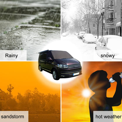 Windshield cover for V-W T5, Cover Car Windshield, Heavy-duty 600D Oxford Fabric Windshield Sun Shade Weatherproof Camping Cover.