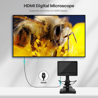 Andonstar AD249S-P 10.1 inch HDMI Digital Microscope, 4000 x 3 lens 2160P UHD video recording, biological microscope kit for adults, coin microscope for error coins