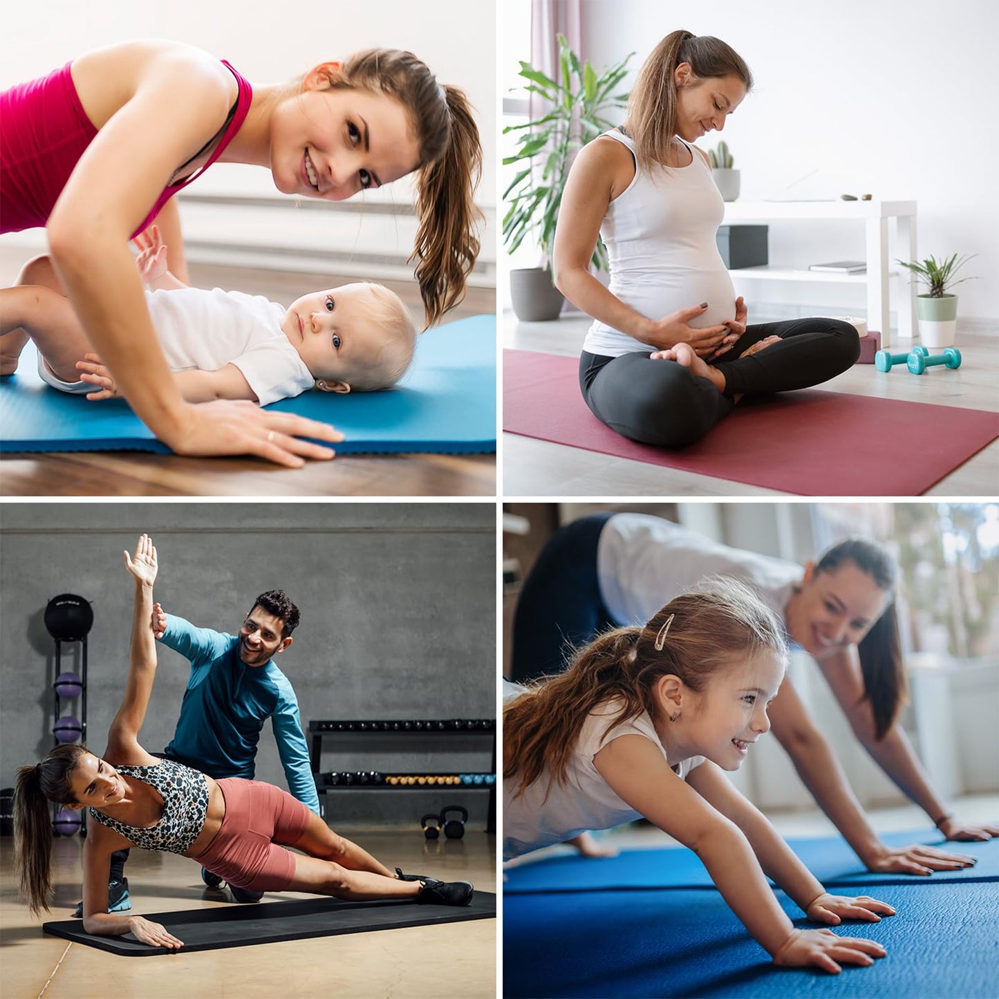 ALPIDEX Yoga Mat Extra Thick 1.5 cm Exercise Mat 3 Sizes E-Book Non-Slip Phthalate-Free Fitness Mat Gymnastics Pilates Sport Physio HIIT Yoga Training Mat Mat, Anthracite, 190 x 80 x 1.5 cm