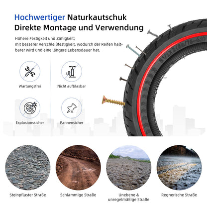 ULIP 50/75-6.1 Solid Scooter Tire 8.5 Inch High Elastic Solid Rubber Tire e Scooter Solid Tire for Xiaomi M365 Pro Pro2 1S MI3 and 8.5 Inch Scooter
