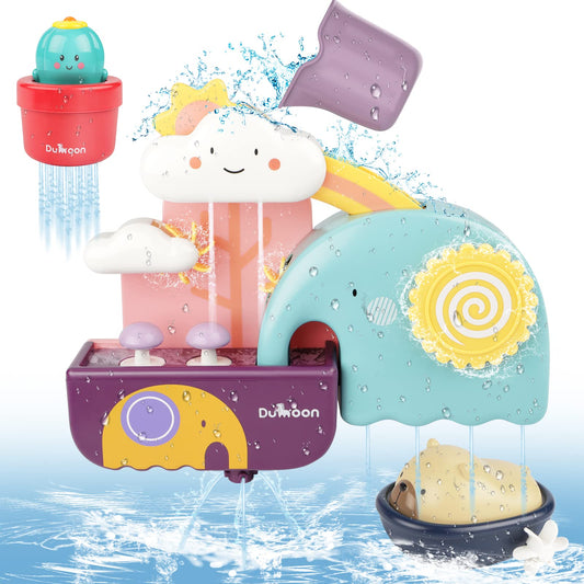GILOBABY Bath Toy Set, Baby Bath Tub Toy, Water Toy for Kids with Cup, Bear, and Cactus, Baby Toy Gift for Boys and Girls Birthday from 6 Months.