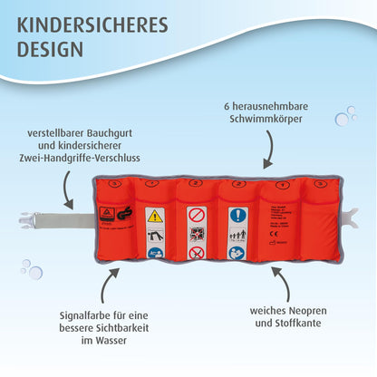 reer myswimbuddy swimming belt | flotation device for children and toddlers | adjustable for a secure fit | helps kids learn to swim safely | for 15-30kg
