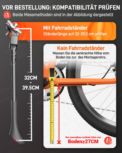 HENMI Bike Stand 24-29 Inch Adjustable Height for E-Bike, Mountain Bike, Trekking Bike, City Bike. Center Stand for easy parking. Available in Pro, Pro+, and Ultra models.