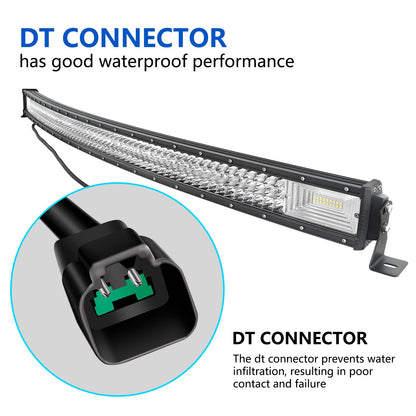 SKYWORLD 50 inch 648W LED work light 1 piece, spot floodlight LED work light bar with wiring harness, off-road work lights for excavators, tractors, forklifts, ATVs, trucks, off-road 4x4.
