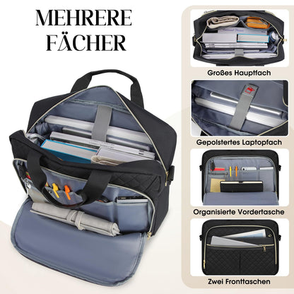 IGOLUMON laptop bag for women 17.3 inches briefcase waterproof laptop notebook bag work bag business bags shoulder bag messenger bag