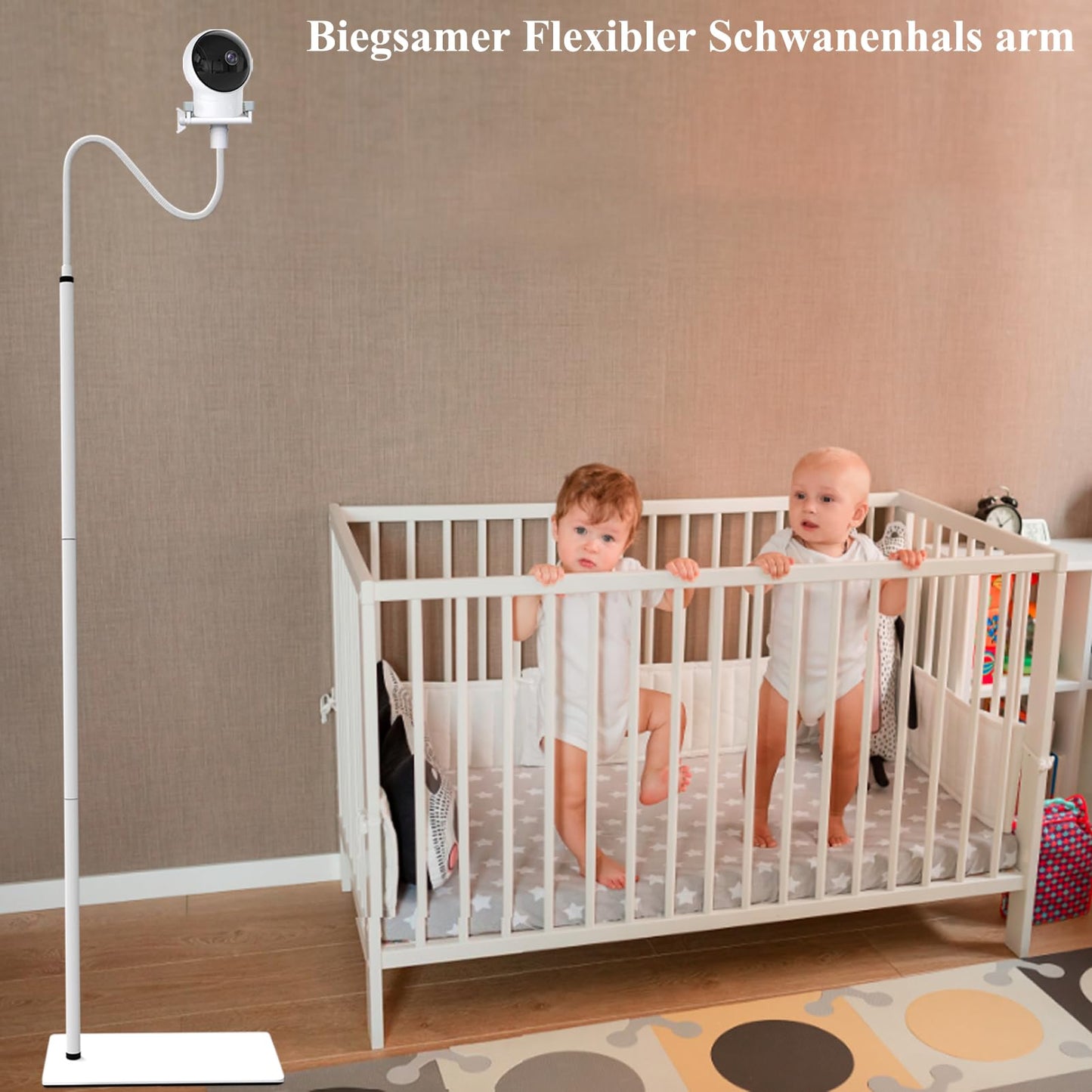 EYSAFT baby monitor stand compatible with Philips Avent/eufy/GHB/BOIFUN/Hellobaby/NWOUIIAY/TakTark and most baby monitors cameras.