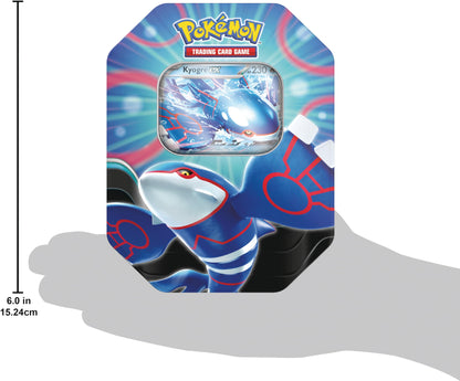 Pokémon Trading Card Game: Tin Box Azure Legends: Kyogre-ex (4 Booster Packs & 1 holographic Promo card)