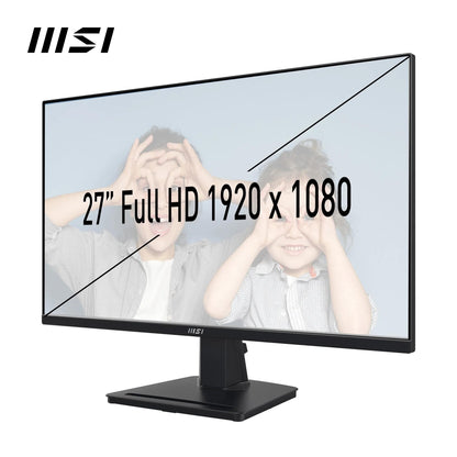 MSI PRO MP275 27-inch Full HD Office Monitor - 1920 x 1080 IPS Panel, 100 Hz, Eye-friendly Screen, Built-in Speakers, Tilt-adjustable - HDMI 1.4b, D-Sub (VGA)