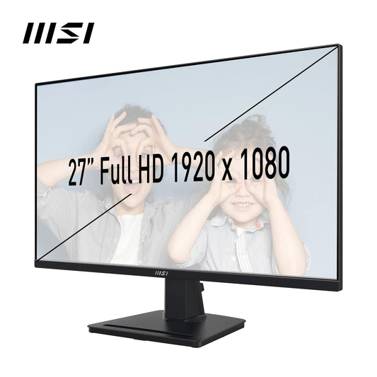 MSI PRO MP275 27-inch Full HD Office Monitor - 1920 x 1080 IPS Panel, 100 Hz, Eye-friendly Screen, Built-in Speakers, Tilt-adjustable - HDMI 1.4b, D-Sub (VGA)