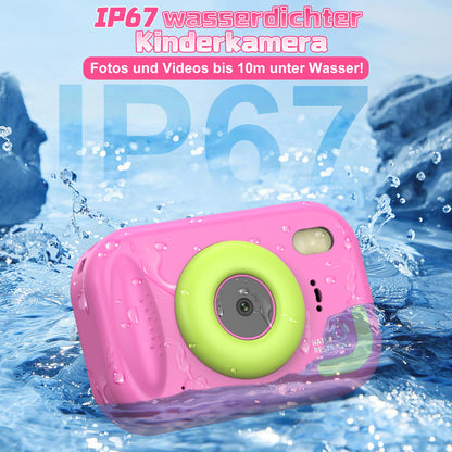 ULEWAY kids camera, 1080P underwater camera for kids, underwater digital camera with 2.4" screen, 32GB SD card, video camera toy gift for kids aged 3-12 years.