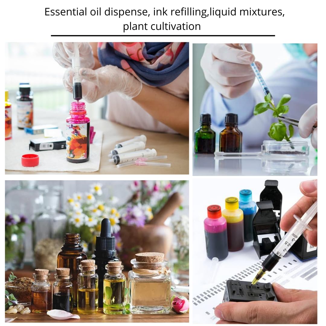 100 pieces of 18G x 1" (25mm) stainless steel dispensing accessories for refill liquids, individually packaged, refill tubes for industrial, scientific labs, for hobby and home use, multipurpose measuring tools.