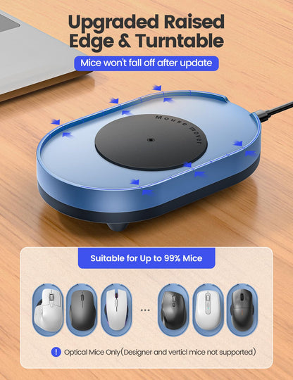 VAYDEER Undetectable Mouse Jiggler with ON/Off switch Mouse Mover Simulator, Driver-free mouse movement, Simulation for computer awakening.