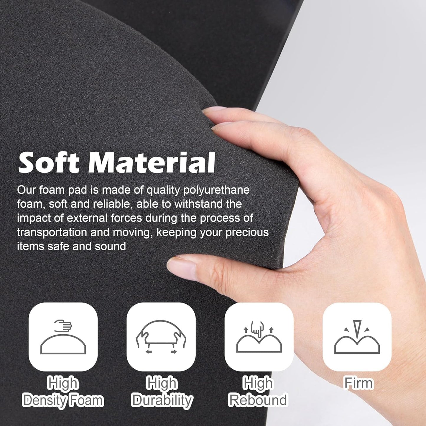 6 pieces of foam cut to size - 400x300x40mm - foam inlay for protective cases - tool cases camera cases - foam for self-cutting - tool foam