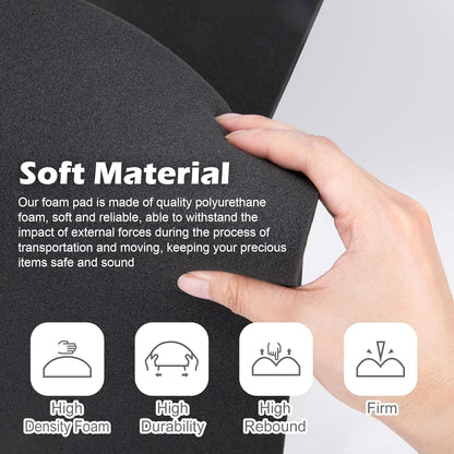 6 pieces of foam cut to size - 400x300x40mm - foam inlay for protective cases - tool cases camera cases - foam for self-cutting - tool foam