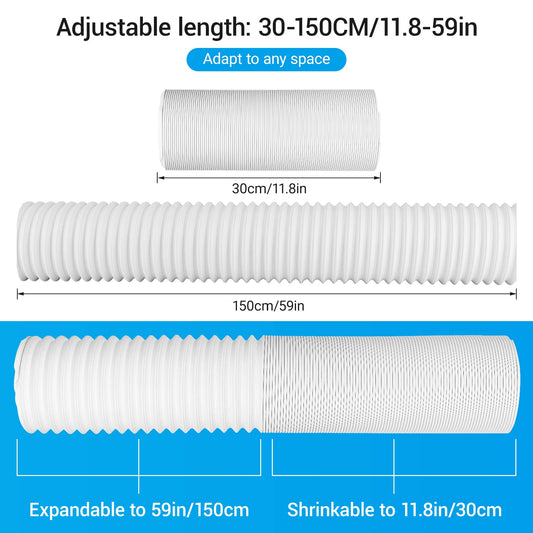 2023 Mobile Climate Hose new upgrade, kitchen exhaust hose, exhaust hose 150mm, portable climate exhaust hose, heat resistant, used for air conditioning, dehumidifier, dryer